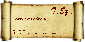 Tóth Szidónia névjegykártya