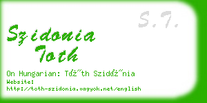 szidonia toth business card