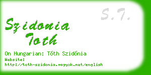 szidonia toth business card
